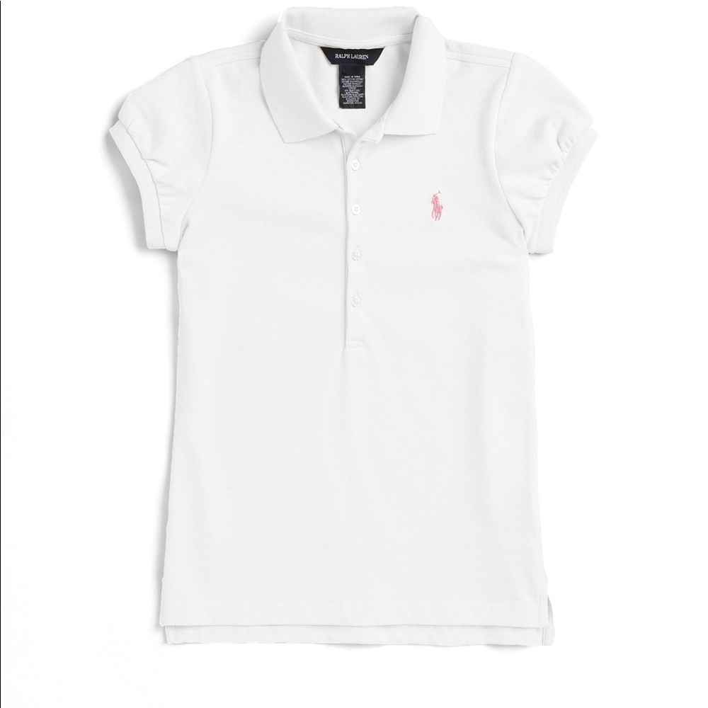 Ralph Lauren Puff-Sleeve Mesh Polo Shirt
